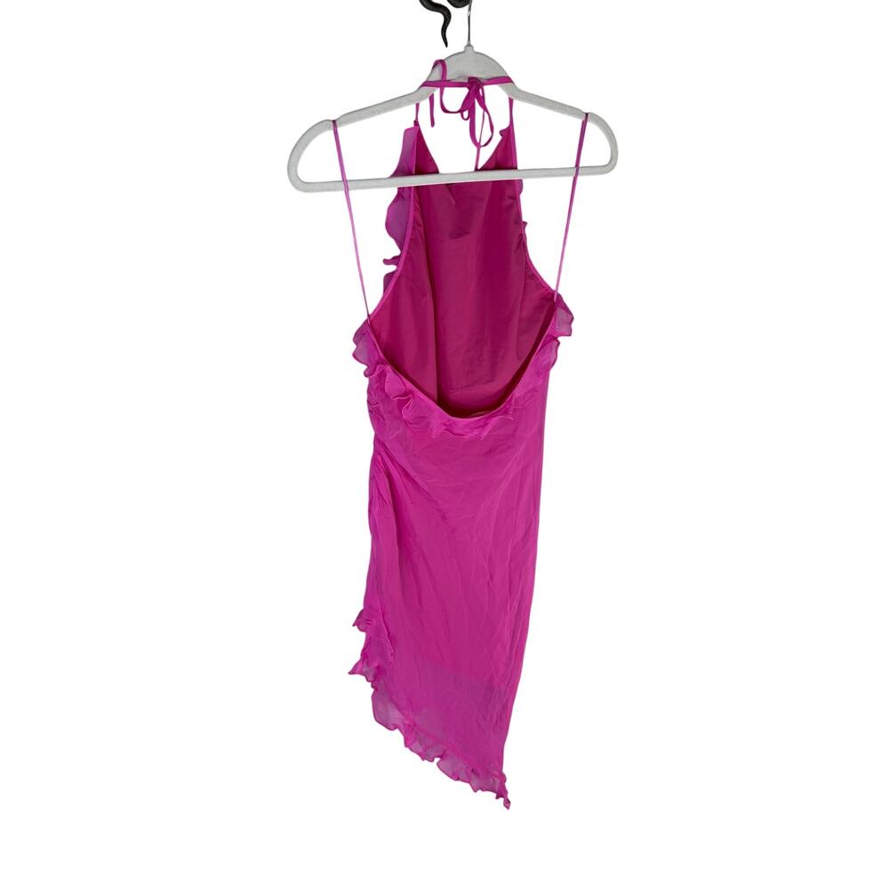 Amanda Uprichard Kalyn Mini Dress 100% Silk Ruffle Party Hoco Formal Cocktail M - Picture 8 of 13